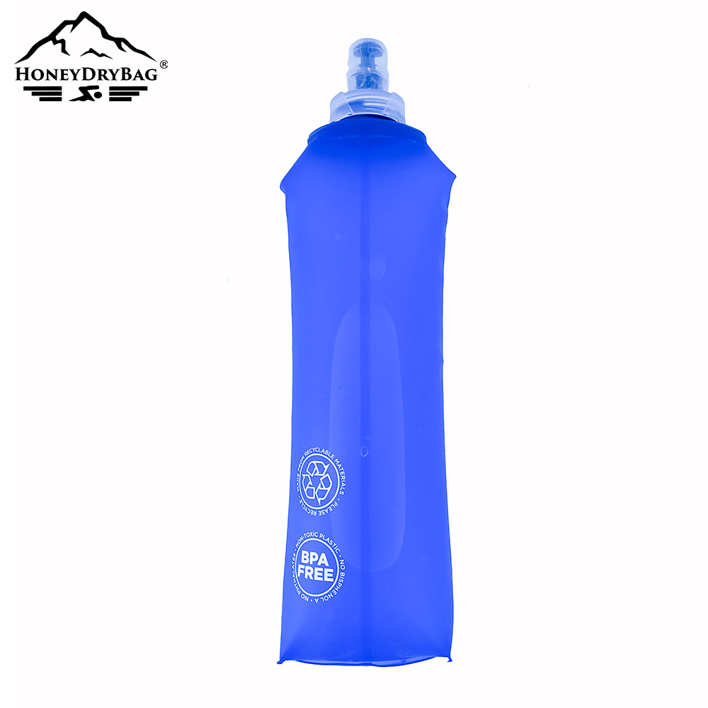 500ml Foldable Soft Flask TPU Outdoor Sport Running Water Bottle  90℃ ZHYu